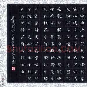 田红武 硬笔楷书作品《孟浩然诗二首》图片欣赏