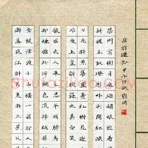刘同(少儿组 13岁 银奖)硬笔书法大赛 获奖作品图片欣赏
