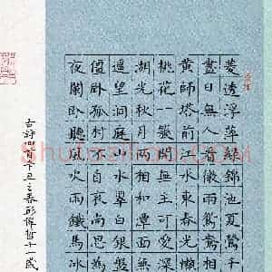 彭伟哲(少儿组 11岁 特等奖)硬笔书法大赛 获奖作品图片欣赏