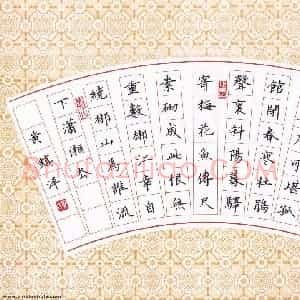黄镇洋 硬笔楷书作品《宋词一首》图片欣赏