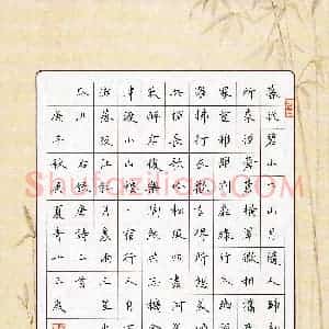 吴夏青(少儿组 13岁 特等奖)硬笔书法大赛 获奖作品图片欣赏