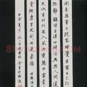 蔡金星 硬笔行书作品《程颢诗偶成》图片欣赏