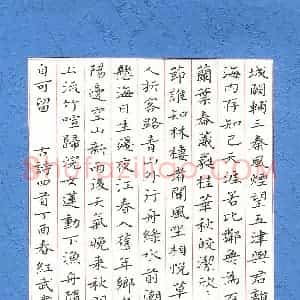 田红武 硬笔楷书作品《古诗四首》图片欣赏