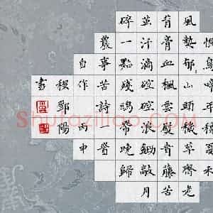 邓阳 硬笔楷书作品《自作诗一首》图片欣赏