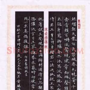黄镇洋 硬笔楷书作品《七言律诗二首》图片欣赏