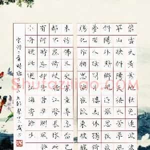 郑乐(少儿组 12岁 金奖)硬笔书法大赛 获奖作品图片欣赏