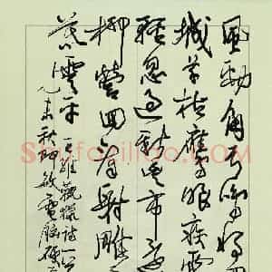 高惠敏 硬笔行草作品《王维观猎诗一首》图片欣赏