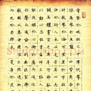 夏勇 硬笔楷书作品《孟子节录》图片欣赏