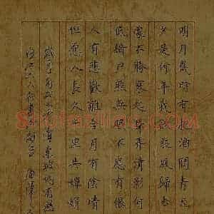 康泽民 硬笔楷书作品《东坡词水调歌头》图片欣赏