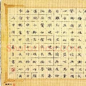 夏勇 硬笔楷书作品《苏轼词》图片欣赏