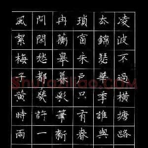 朱胜勇 硬笔楷书作品《贺铸词青玉案》图片欣赏