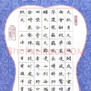 黄镇洋 硬笔楷书作品《五律二首》图片欣赏