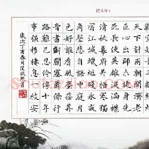 侯欣然(少儿组 14岁 金奖)硬笔书法大赛 获奖作品图片欣赏