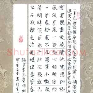 张松青(成人组)硬笔书法大赛 入围作品选登图片欣赏