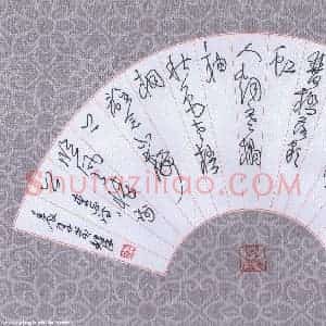 黄镇洋 硬笔草书作品《李白诗》图片欣赏