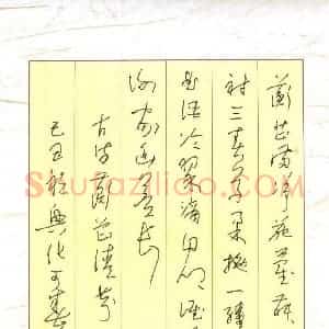 郑可春 硬笔草书作品《古诗》图片欣赏