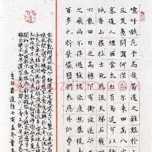 董高强(楷书 优秀奖)硬笔书法大赛 获奖作品图片欣赏