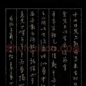丁永康 硬笔行书作品《节录王羲之十七帖》图片欣赏