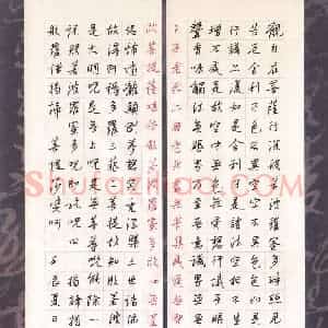 刘东红 硬笔行书作品《心经》图片欣赏
