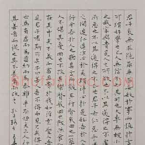 朱玉华 硬笔楷书作品《孔子格言》图片欣赏