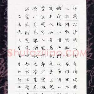 党勇 硬笔楷书作品《唐诗》图片欣赏