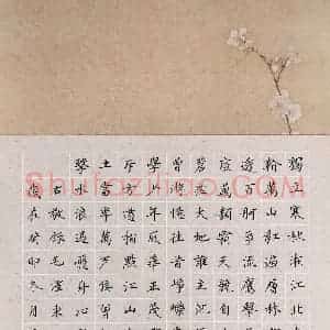 吴玉生 硬笔楷书作品《毛泽东词》图片欣赏