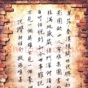 刘东红 硬笔楷书作品《倪瓒折桂枝拟张鸣善》图片欣赏