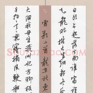 刘东红 硬笔行书作品《雷歌二首》图片欣赏
