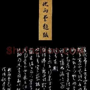 花爱军 硬笔草书作品《快雪堂题跋》图片欣赏