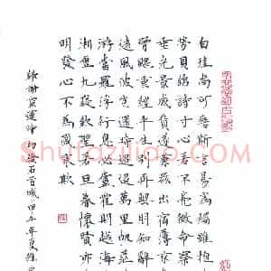 宋维武(成人组)硬笔书法大赛 入围作品选登图片欣赏