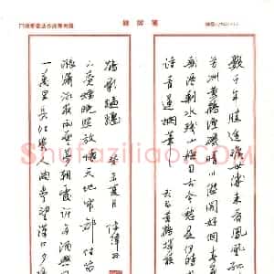 陈纬 硬笔行书作品《武昌黄鹤楼联》图片欣赏