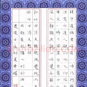 黄福耀 硬笔楷书作品《菜根谭二则》图片欣赏