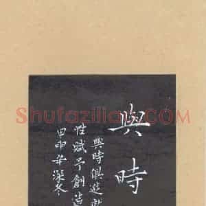 张小平 硬笔楷书作品《与时俱进》图片欣赏