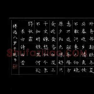 黄博远(少儿组 8岁 银奖)硬笔书法大赛 获奖作品图片欣赏