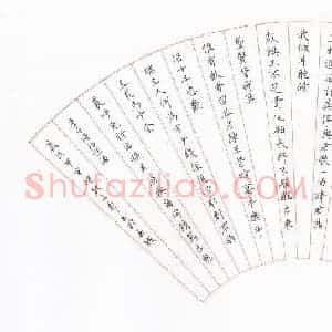 陈文彪 硬笔楷书作品《李白诗将进酒》图片欣赏