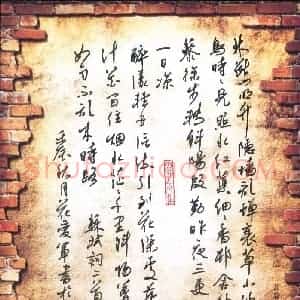 花爱军 硬笔行书作品《苏轼词二首》图片欣赏