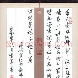 花爱军 硬笔行书作品《苏轼望江南超然台作》图片欣赏