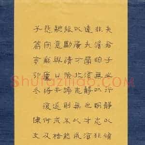 陈文建 硬笔隶书作品《诸葛亮诫子篇》图片欣赏