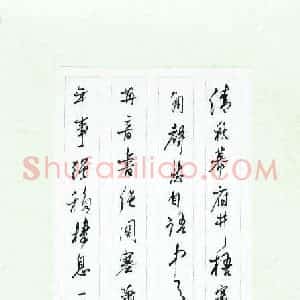 文鸿 硬笔行书作品《杜甫诗》图片欣赏