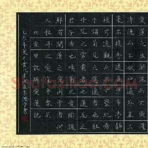 李证宇 硬笔楷书作品《周敦颐爱莲说》图片欣赏
