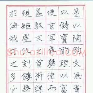 胡强 硬笔楷书作品《刘勰文心雕龙节录》图片欣赏