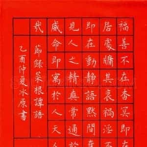 曾显斌 硬笔楷书作品《节录菜根谭语》图片欣赏