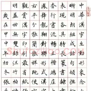 张平 硬笔楷书作品《汪竹柏诗赞汉字》图片欣赏