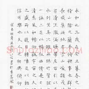 沈飞 硬笔楷书作品《兰亭序》图片欣赏