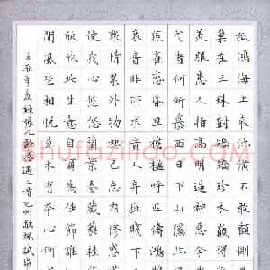 赖敬槐 硬笔楷书作品《张九龄感遇三首》图片欣赏