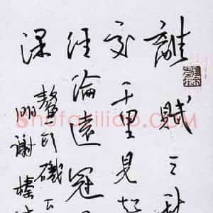 陈文轩 硬笔行书作品《谢榛诗》图片欣赏