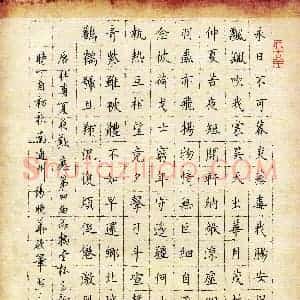 张晓华 硬笔楷书作品《杜甫诗夏夜欢》图片欣赏
