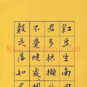王亚雷 硬笔楷书作品《王维诗》图片欣赏