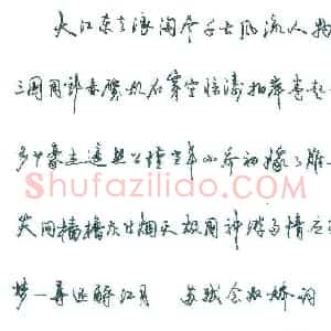 沈鸿根 硬笔行草作品《苏轼念奴娇词》图片欣赏