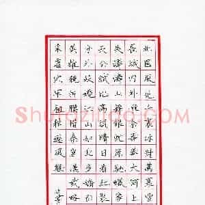 陈屹菁(少儿组 13岁 银奖)硬笔书法大赛 获奖作品图片欣赏